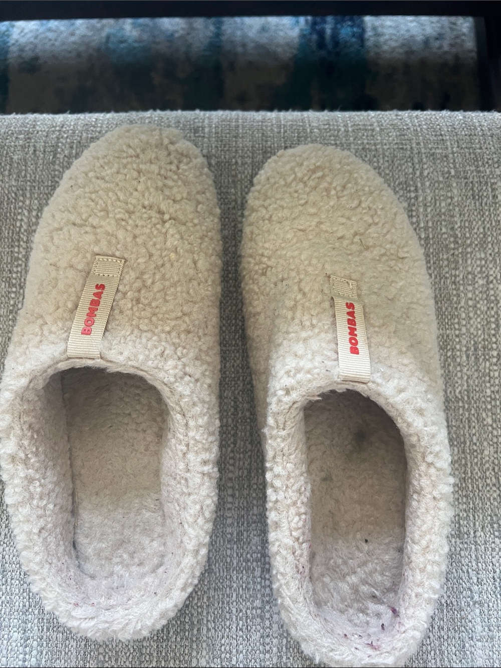 Bombas Sherpa Slip-On Slippers in Cream